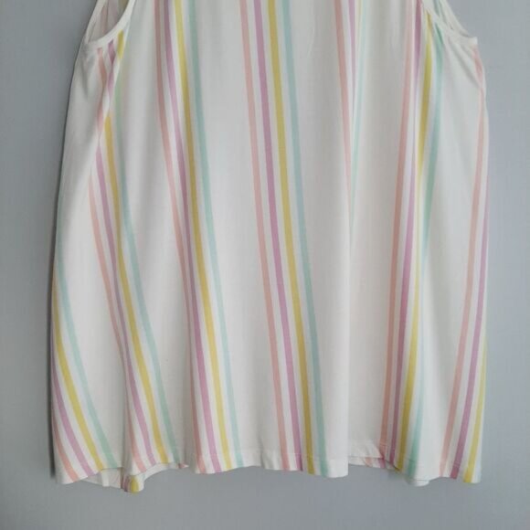 TORRID \ Super Soft Halter Tank Top Pastel Colorful Stripe Pattern Sz 2X | 2 - Picture 9 of 13